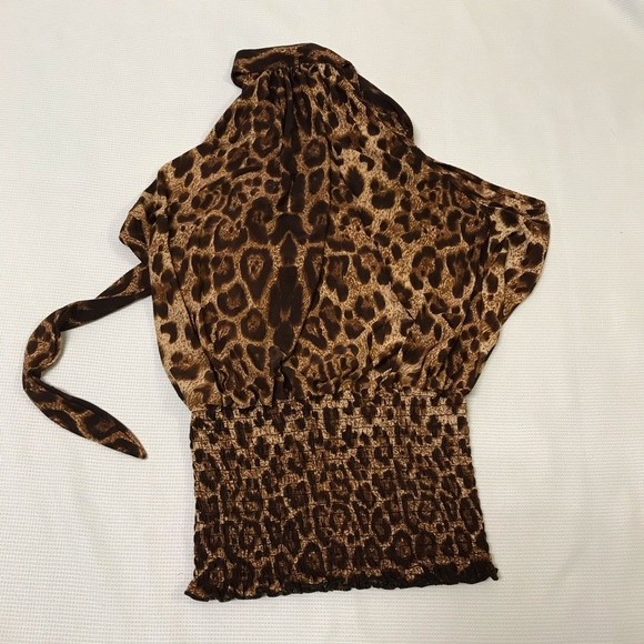 3/$30 Sale+free shipping Cheetah Print Halter Top - Picture 2 of 7
